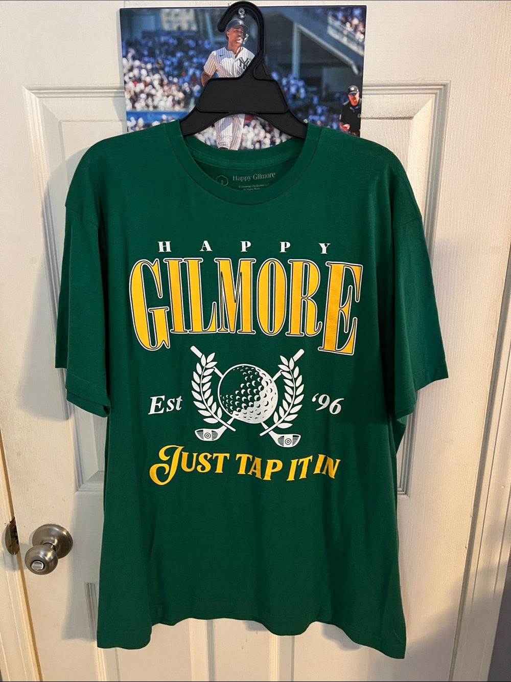 Happy Gilmore Green Graphic Tee - Yellow & White Print